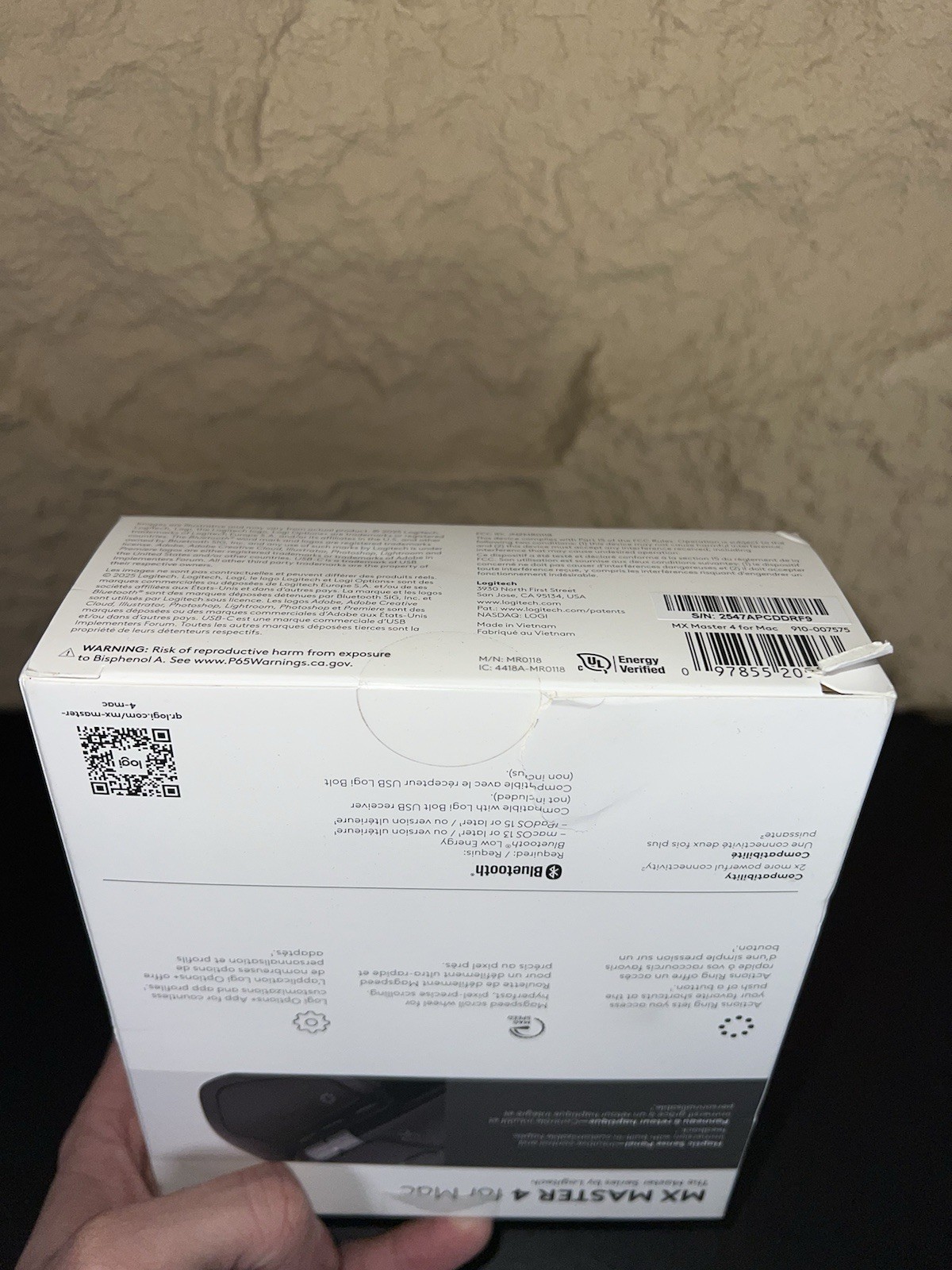 Logitech MX Master 4 for Mac Wireless Bluetooth Mouse Rechargeable Space Gray