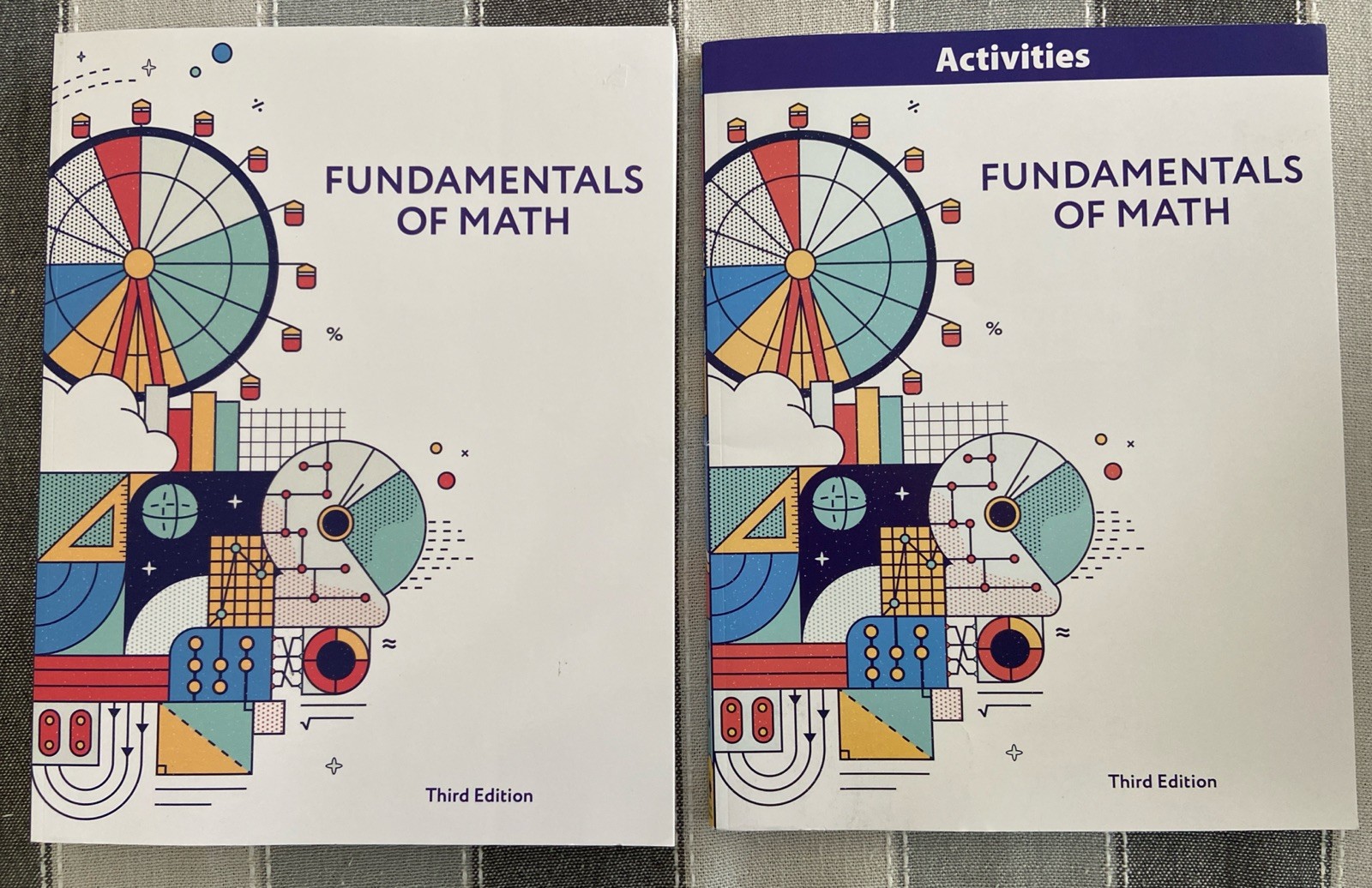 2 BOOKS NEW BJU 7th grade FUNDAMENTALS OF MATH STUDENT TEXT & ACTIVITIES 3rd Ed