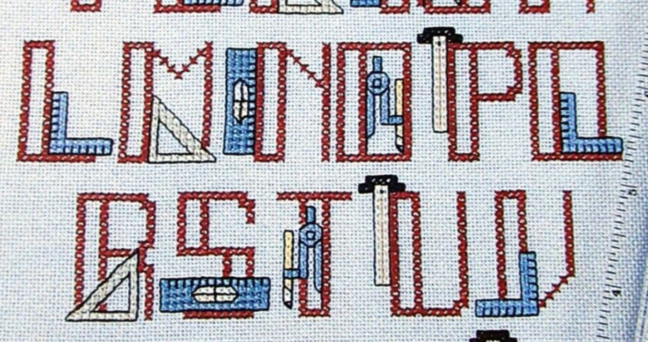 Architect Alphabet Sampler Stitch Name Easter Egg Ornament CROSS STITCH PATTERNS