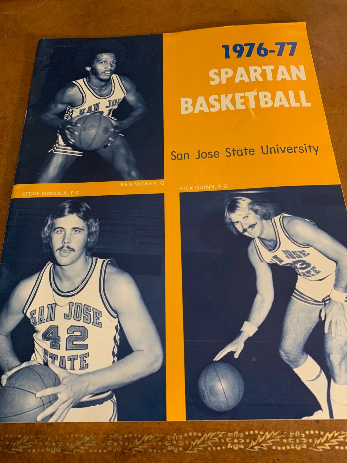1976 San Jose State Spartans Basketball Media Guide Yearbook Rick Quinn