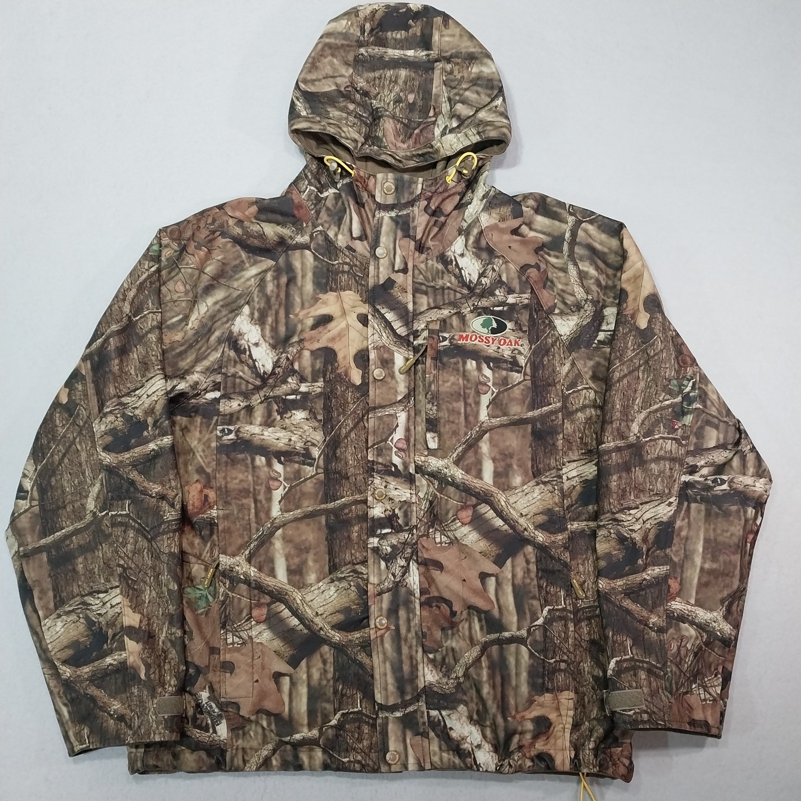 Mossy Oak Break-Up Infinity Camo Hooded  Hunting Jacket Mens Large 42-44 FLAW