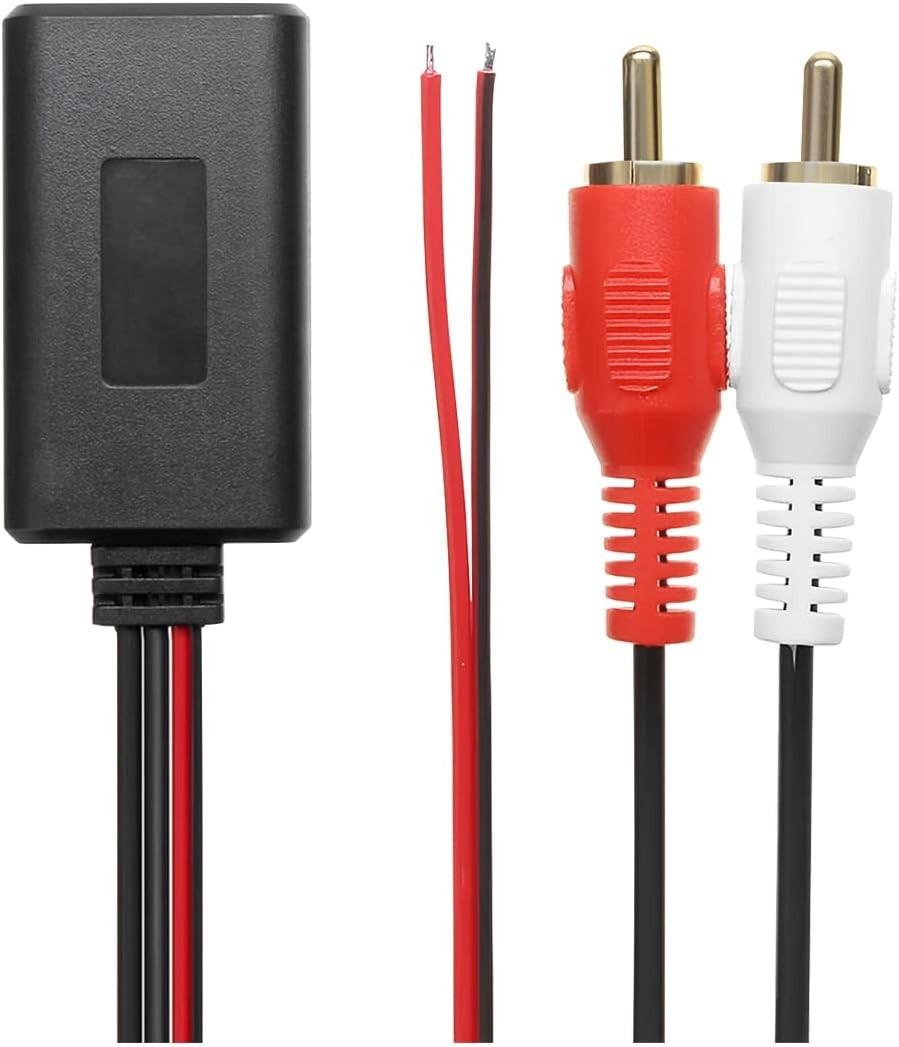 Car Audio Stereo 2 RCA Interface Cable Adapter Bluetooth AUX Receiver Module