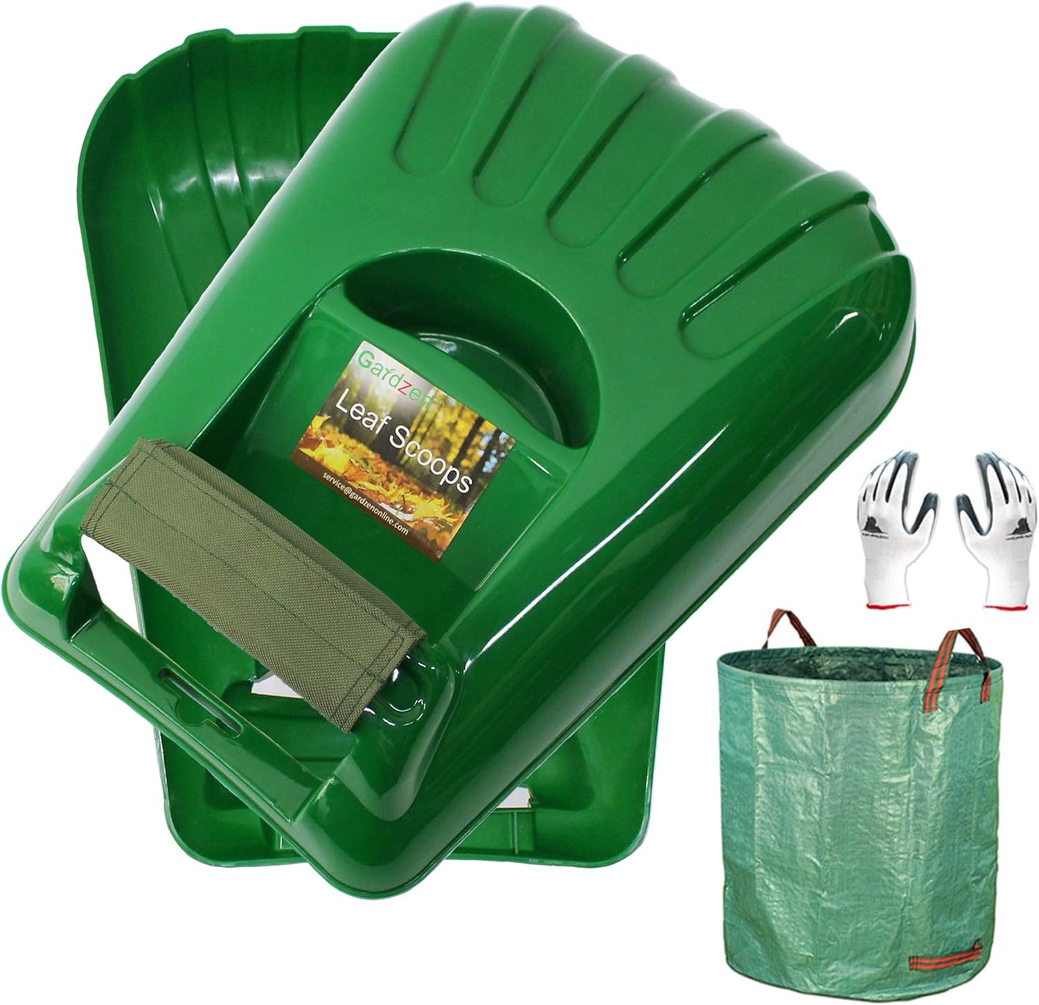 Large Leaf Scoop Hand Rakes Debris and Yard Waste Removal Comes with 72 Gallon