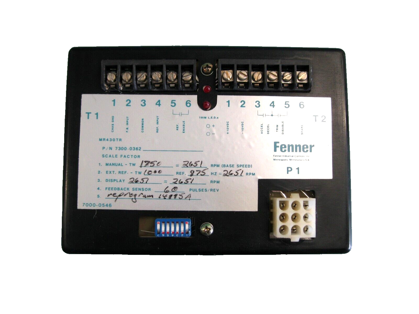 Fenner MR430TR Display Control Module 2651 RPM H8