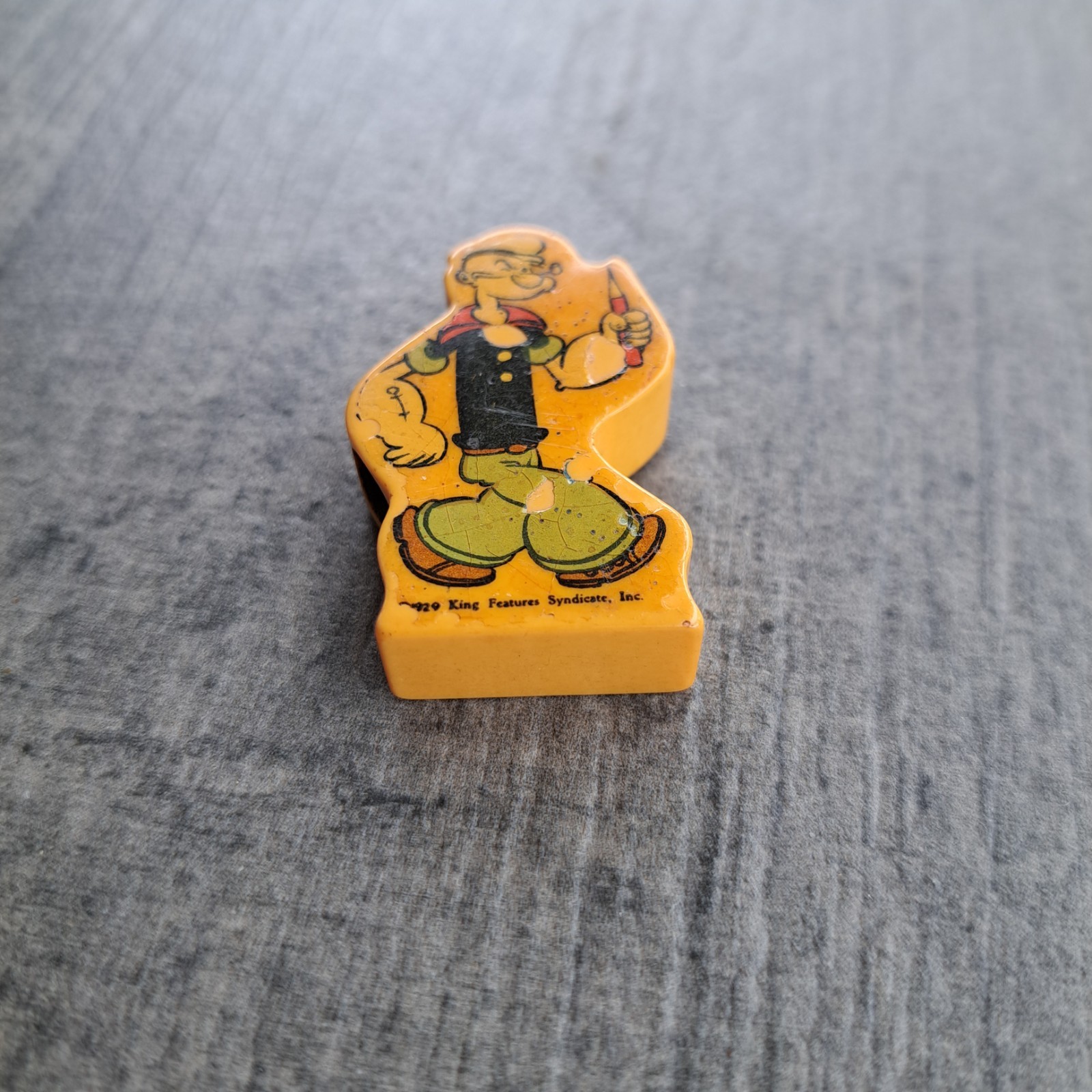 Vintage Bakelite Popeye The Sailor Man Pencil Sharpener