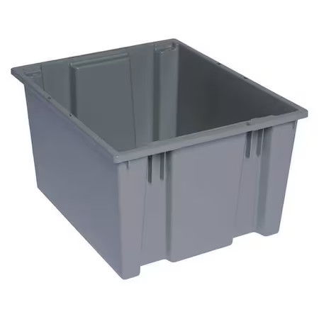 Quantum Storage Systems Snt195gy Stack & Nest Storage Container, 12.7 Gal,