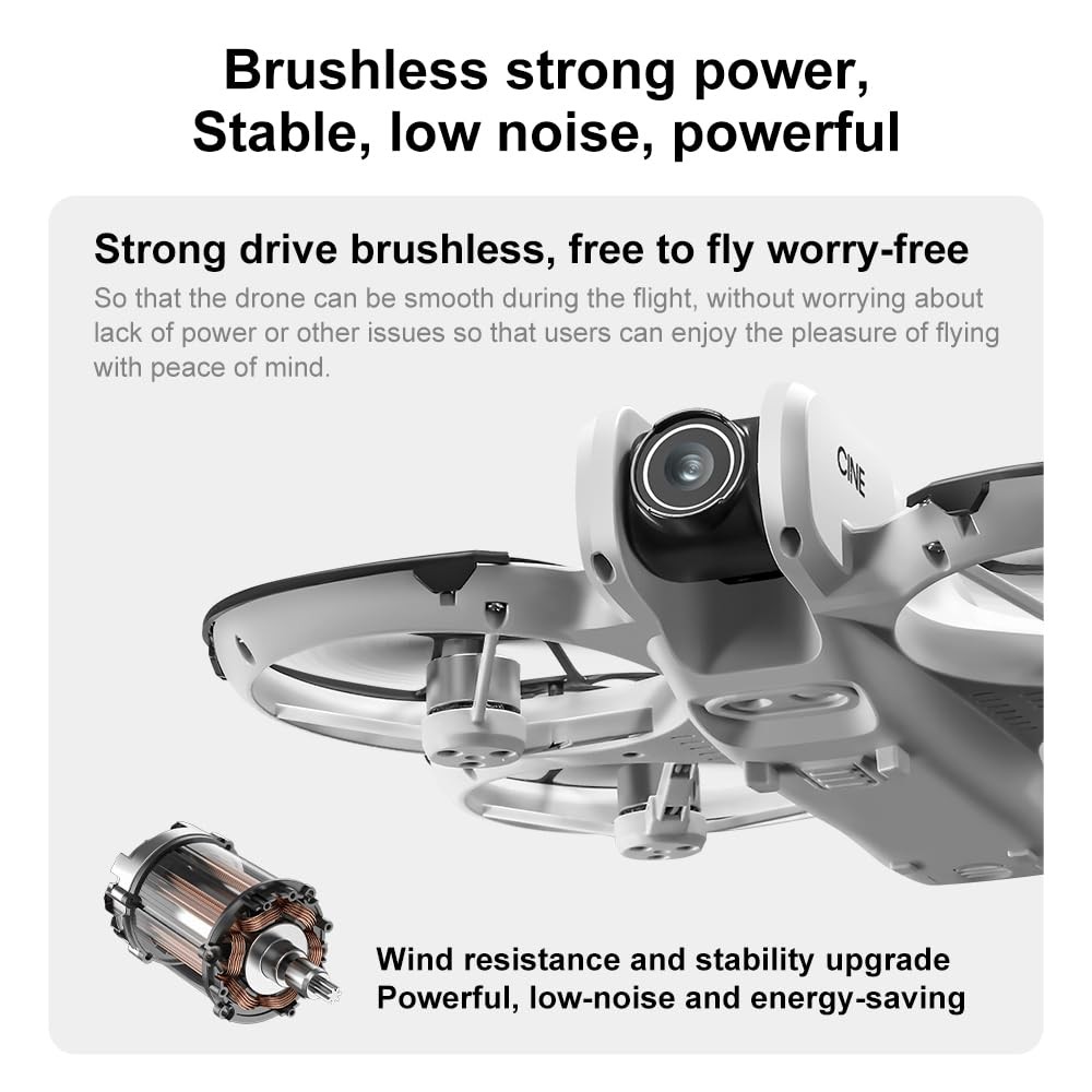 Hobby RC Drone with 180° Adjustable HD Camera & Large Screen Controller, Grey