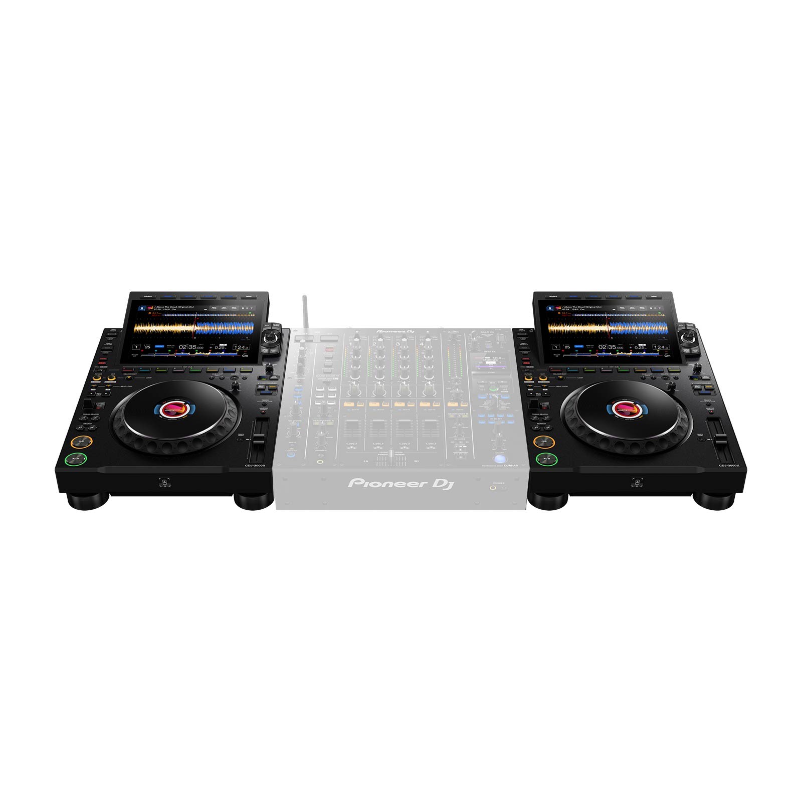 AlphaTheta CDJ-3000X Flagship DJ Player 2-Pack with Hard Cases
