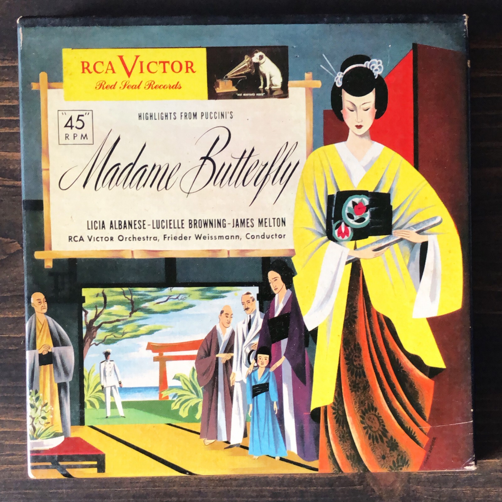 Vintage RCV Victor 45 RPM Red Seal WDM 1068 - Puccini Madame Butterfly