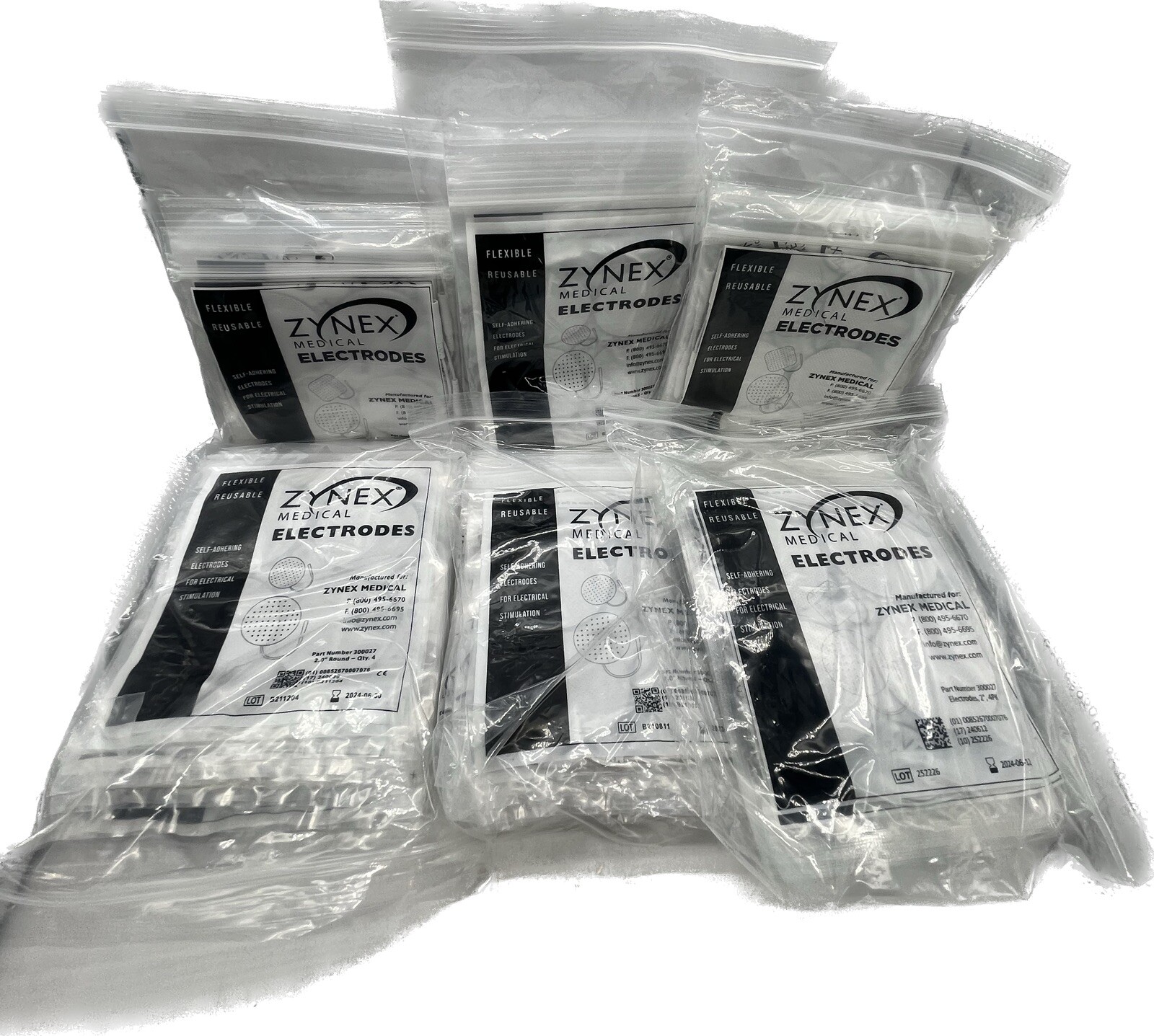 Zynex Medical 2” Round Electrodes 240 Total (60 packs, 4 per pack) Part #300027