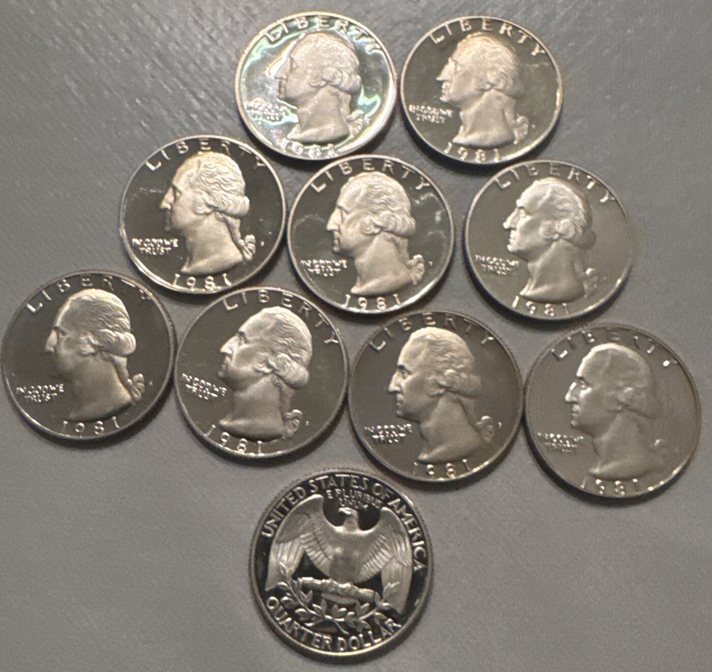 1981 S WASHINGTON QUARTER PROOF (CLAD) GUARANTEED GEM  - from proof set - 1 Coin