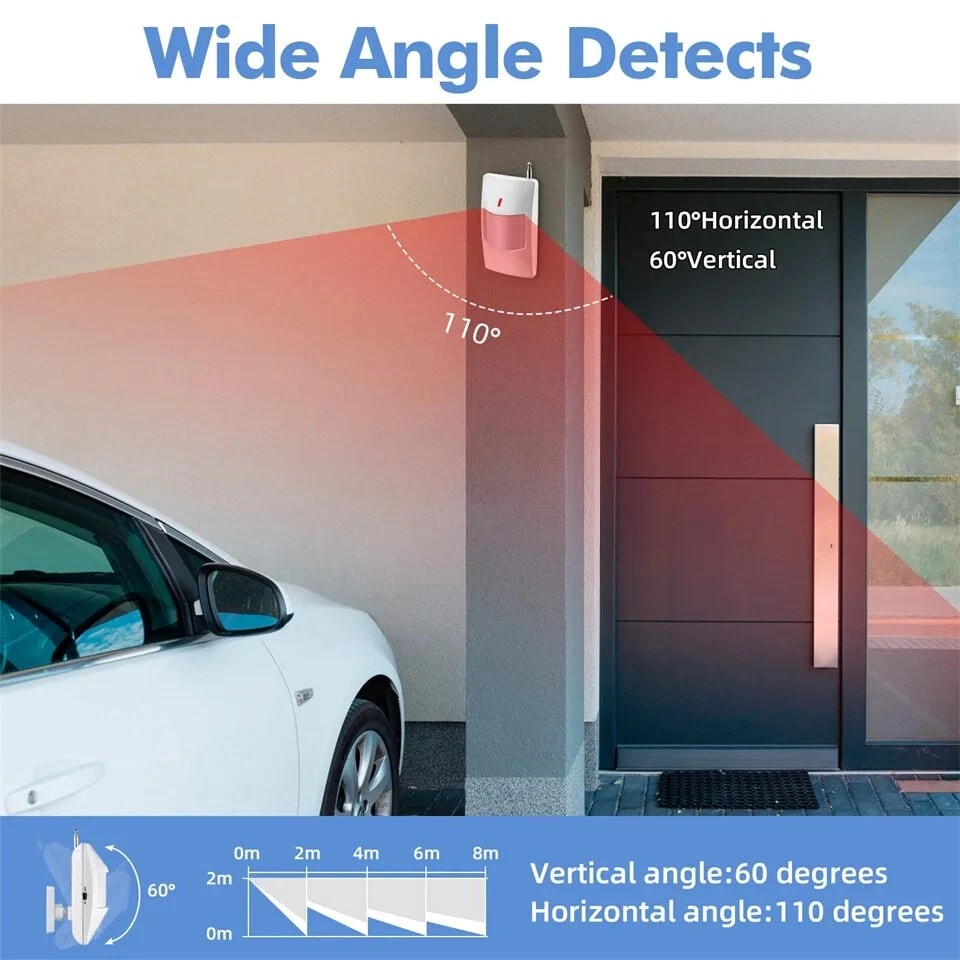 WiFi Security Burglar Alarm Kit Google Home Voice Control Wireless Sensor