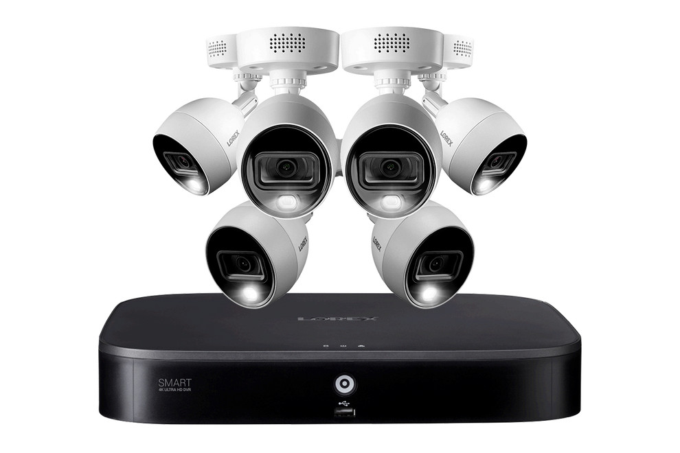 LOREX 4K UHD TD8712R8D6-E Security Surveillance 6 Camera 2TB 8-Channel Brand New