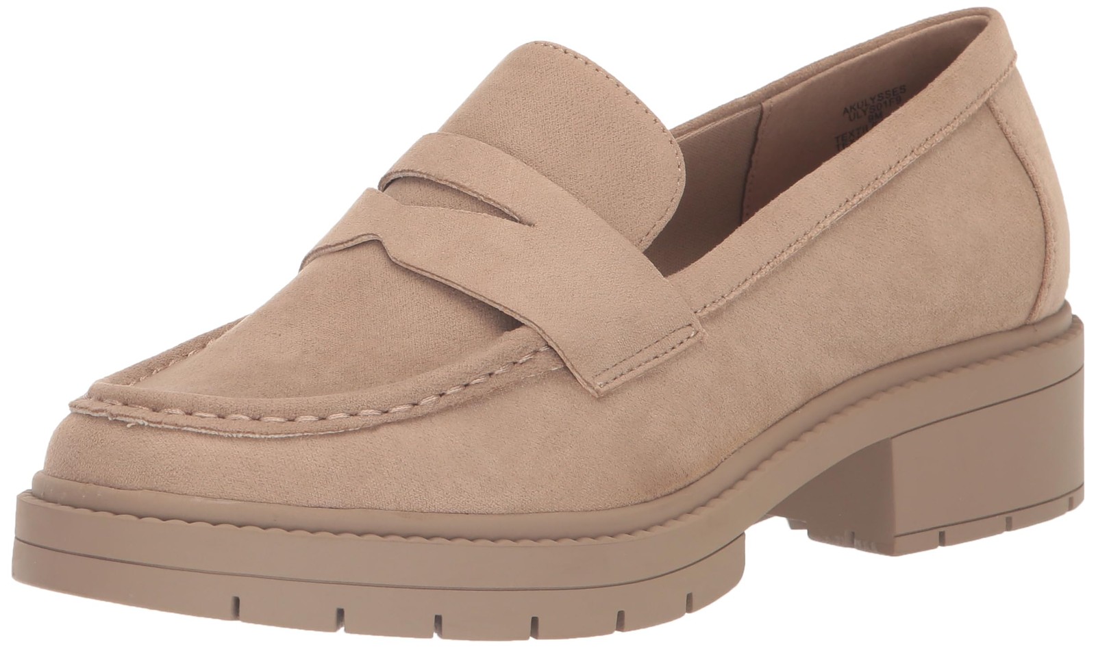 Anne Klein Women Ulysses Chunky Heeled Penny Loafers, Sandstone, 8, M