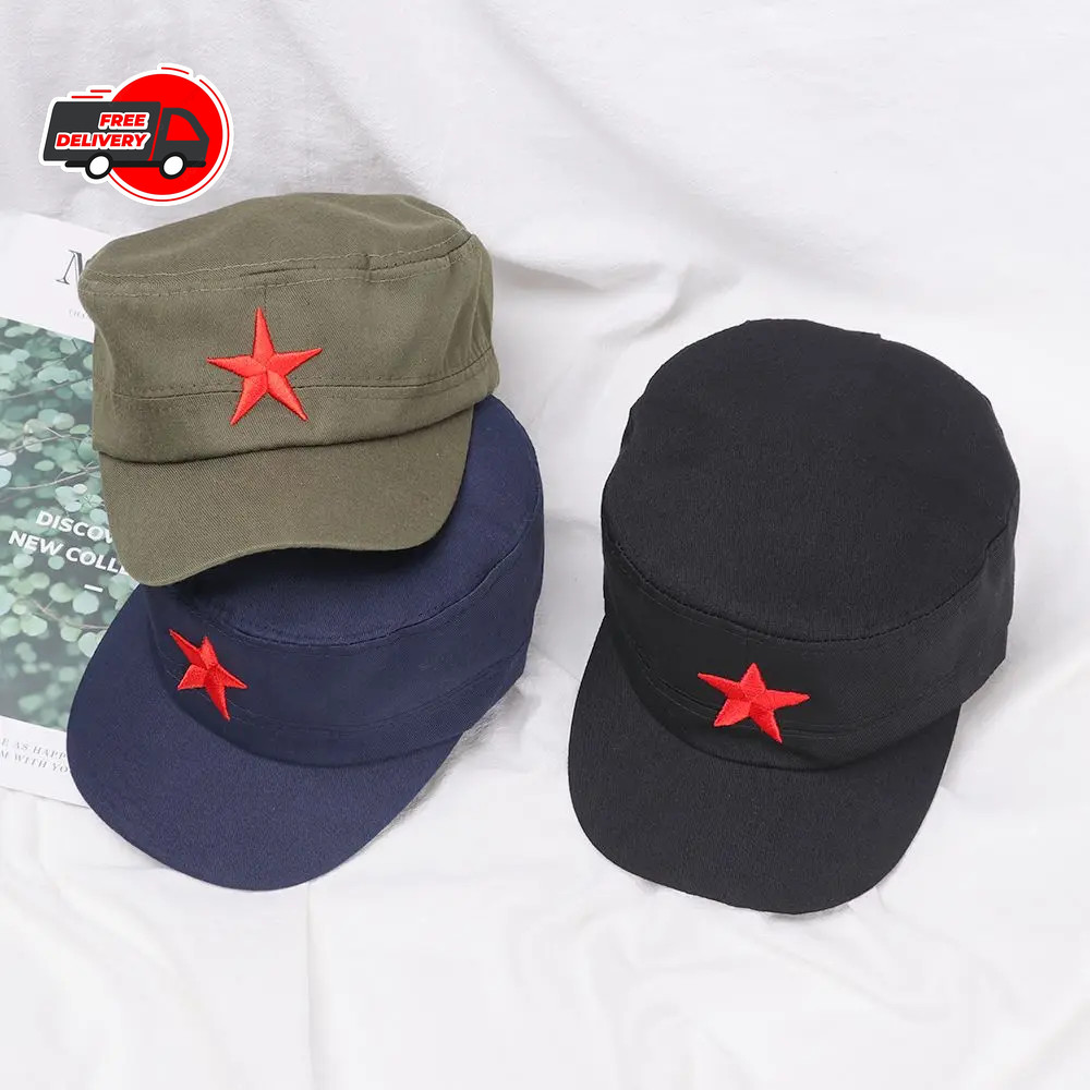 New Hats Communist Cap Red Star Army Che Guevara Cuba Stars Military Cool Hat