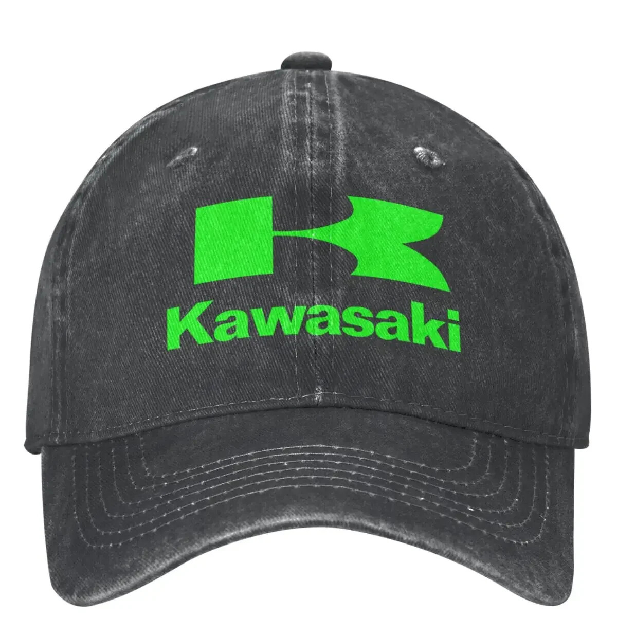 Unisex Vintage Kawasaki Motorcycle Racing Cap: Distressed Washed Dad Hat