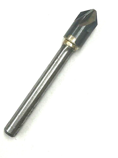 3/8" 82 DEGREE CARBIDE COUNTERSINK 6 FLUTE 1/4" SHANK HTC 36124 USA