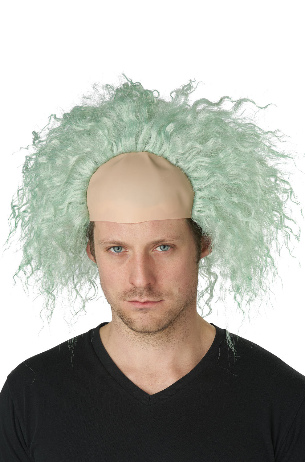 Obnoxious Ghost Bald Cap Beetlejuice Inspired Adult Wig