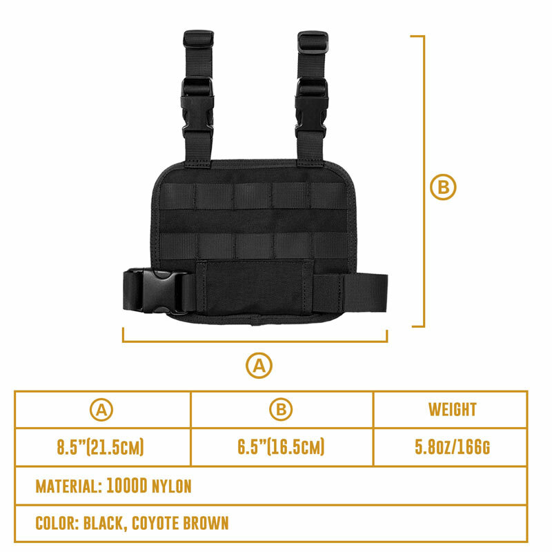 Tactical Thigh Drop Leg Platform MOLLE Adjustable Drop Leg Panel for Gun Holster