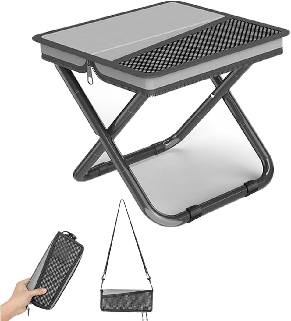 Compact Folding Stool Adults Design & Portable Backpacking Stool W/ Handbag