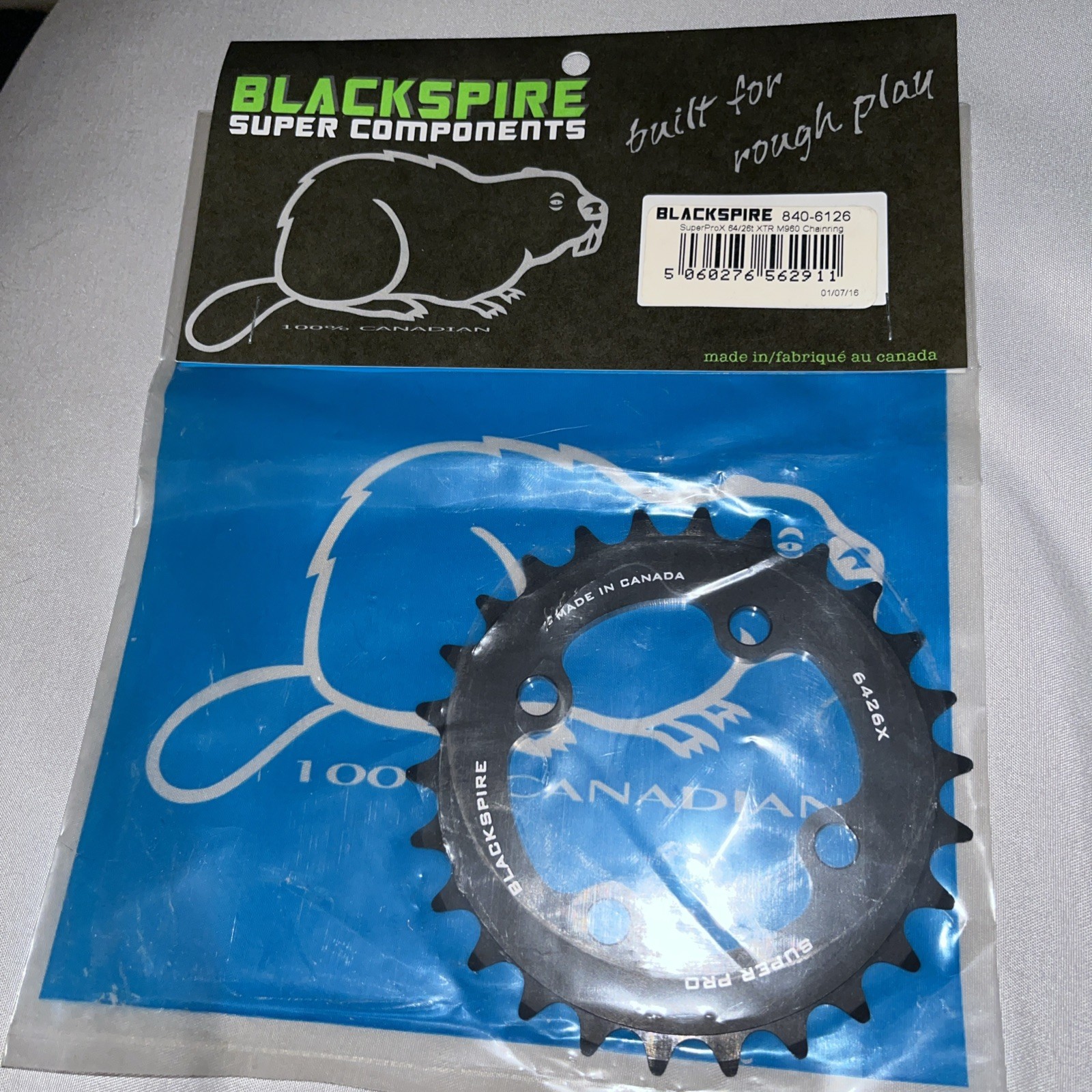 Shimano Xtr M960 64/26tooth Super pro X Chainring /28 Tooth /blue Bash Guard