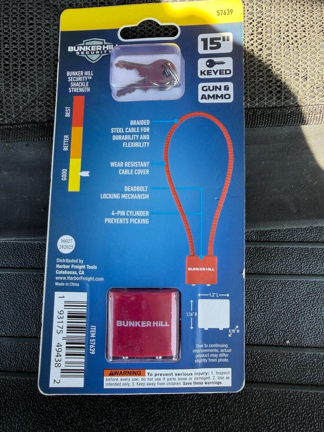 Bunker Hill Security 15" Cable Gun Lock
