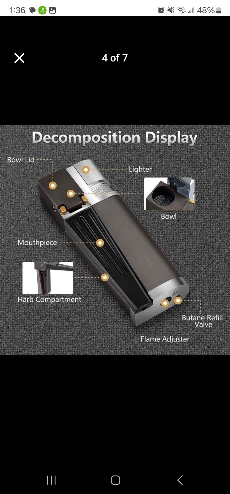 Smoking Pipe Lighter Creative Foldable Metal Lighter Pipe Combination Portable