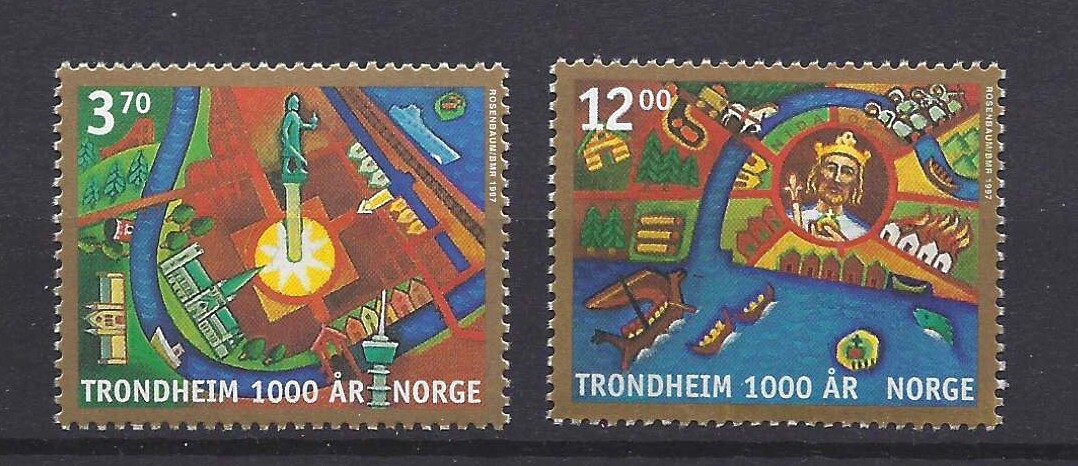 Norway 1997 NK 1306-07 SG 1294-95 MNH Millenary Trondheim