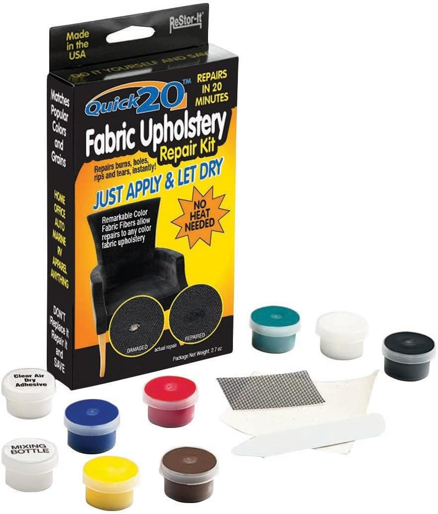 Quick 20 Fabric Upholstery Repair Kit, 20 Minute Repar, Fabric Fibers Repairs An