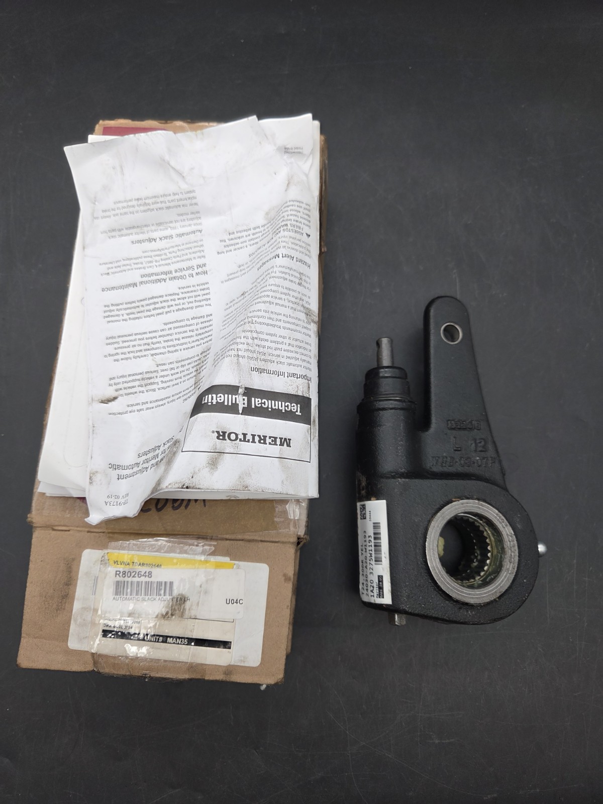 Meritor Oem 1.5 inch 28 5.5 LH Automatic Slack Adjuster R802648 New Nos
