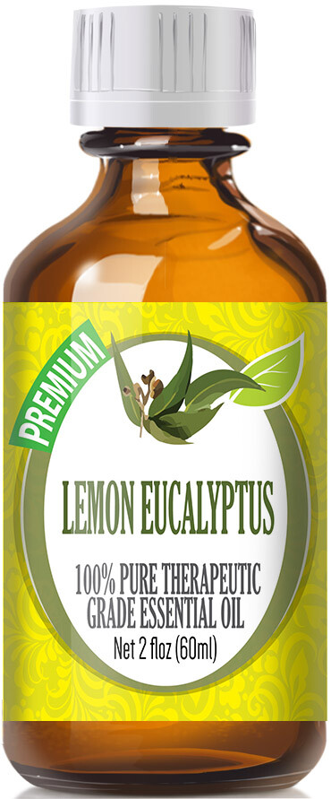 Lemon Eucalyptus Essential Oil (100% Pure & Natural) Glass Bottle + Euro Dropper
