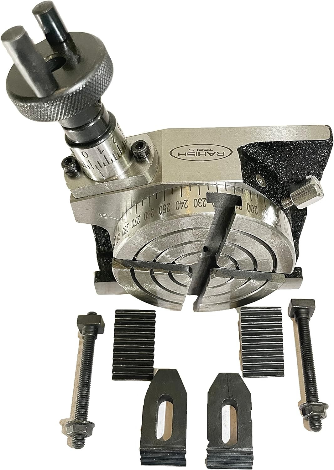 3" Inches (75Mm) 4 Slots Horizontal and Vertical (H/V) Rotary Table with M6 Clam