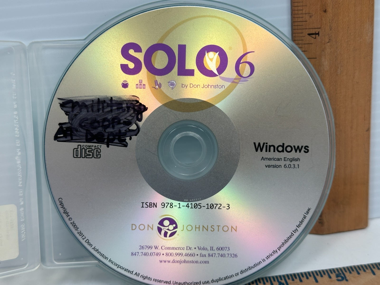 SOLO 6 version 6.0.3.1 Disc ONLY Don Johnston Windows