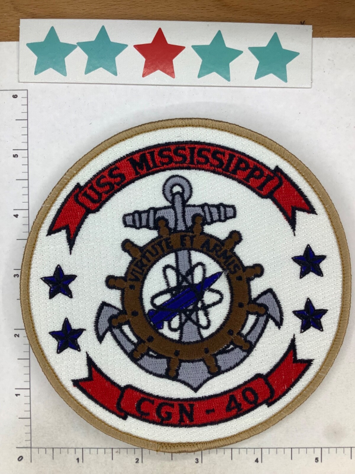 VINTAGE  US NAVY USS MISSISSIPPI SHIPS PATCH