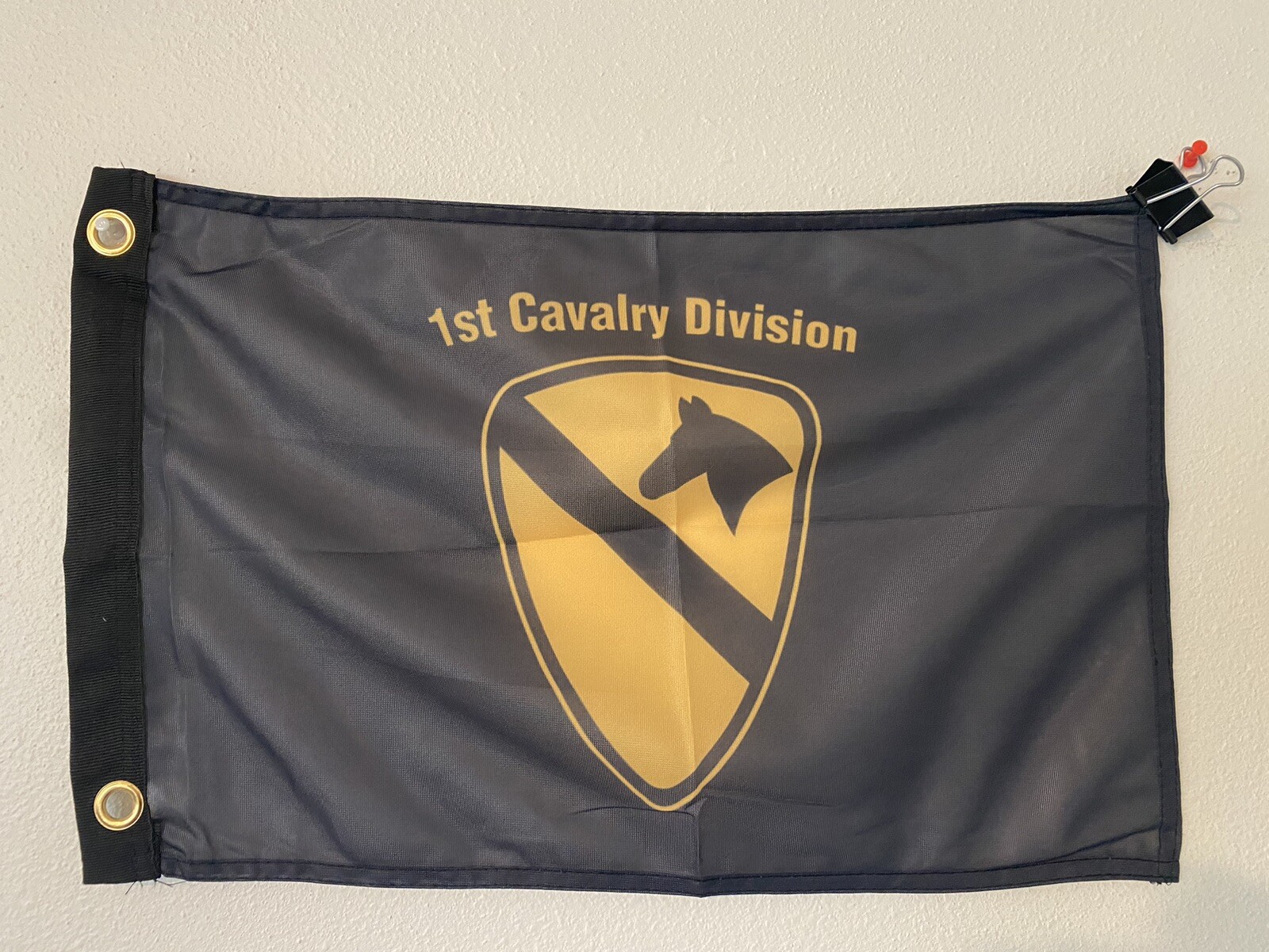 1st Cavalry Division "Black" MILITARY Flag 12" x 18"  Polyester Army Bx34