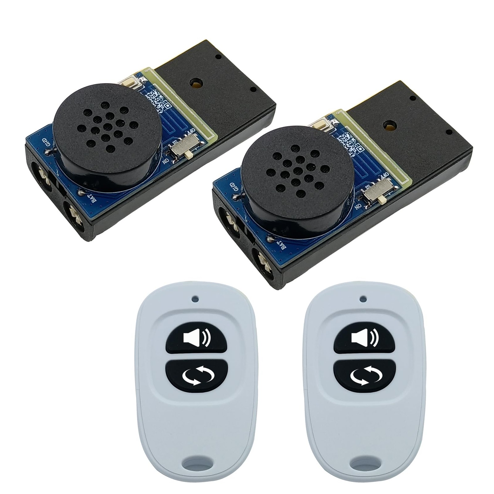 YueFeiAud Cricket Noise Maker Prank with Remote Control, 2 PCS, Black/White