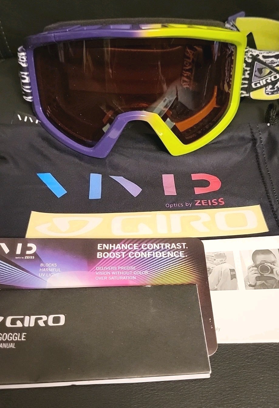 Giro Blok Snow Ski Goggles Snowboard Adult Vivid Optics Ano Lime Wildestyle NEW