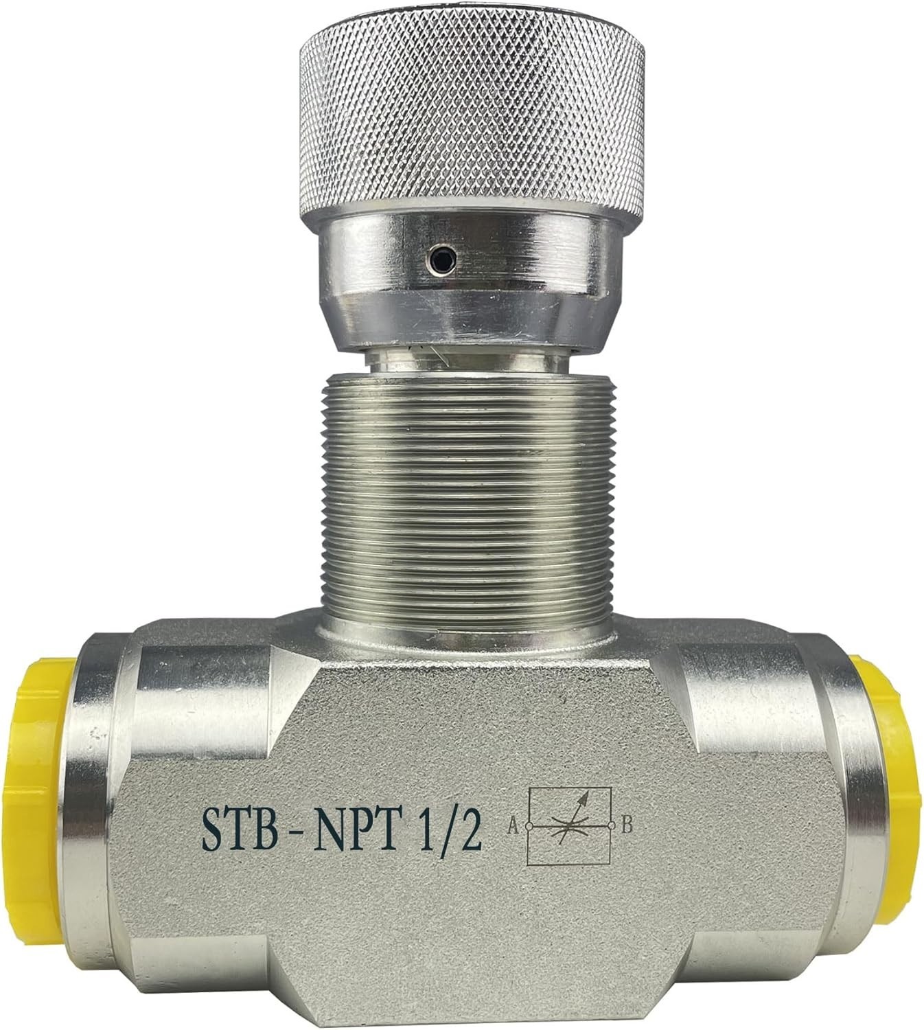 1/2" NPT Hydraulic Flow Control Needle Valve, 5800 PSI Two Way Throttle Check