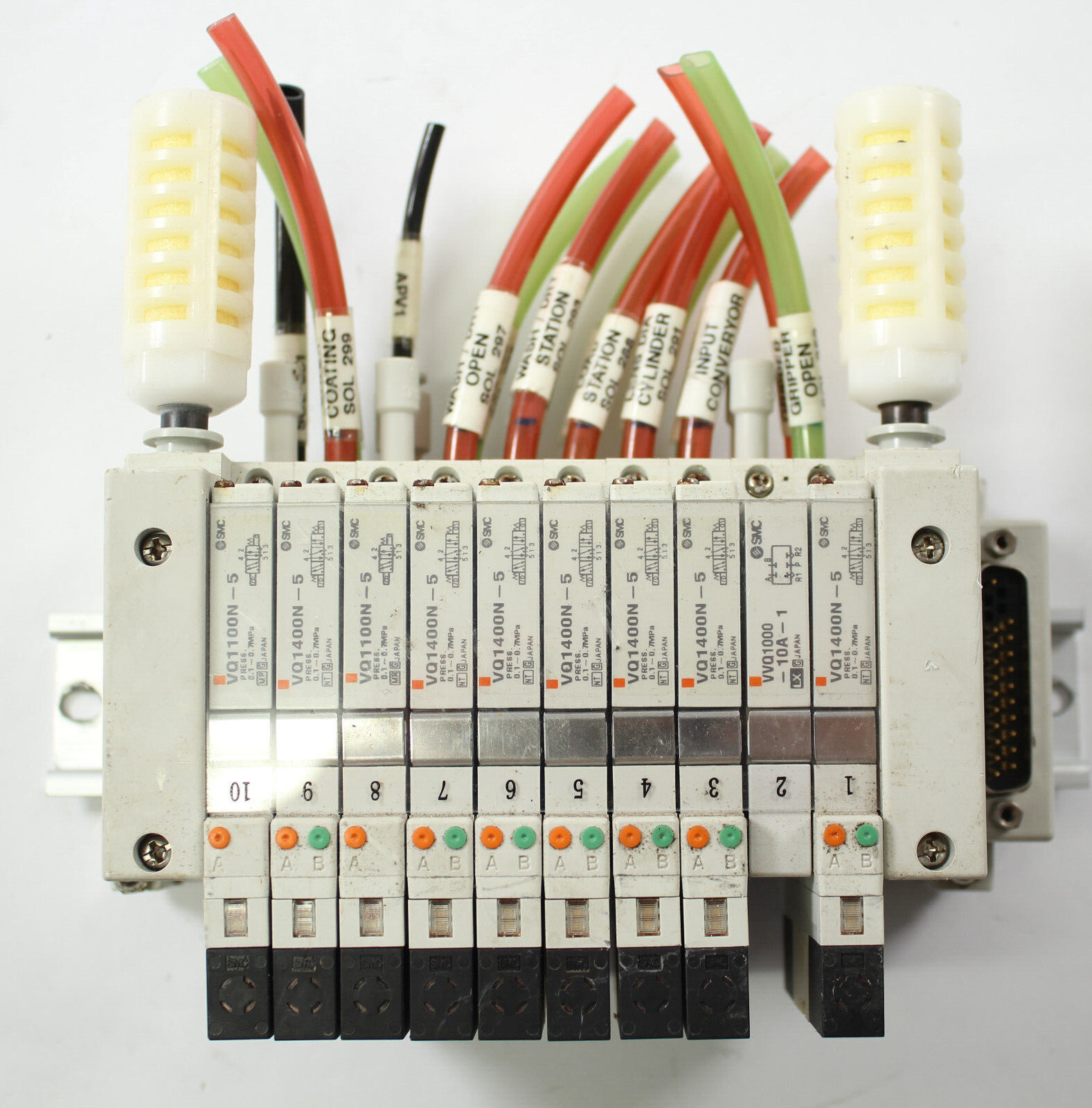 SMC Plugin Manifold VQ 10Port w 1xVVQ1000-10A-1 2xVQ1100N-5 7xVQ1400N-5 Modules