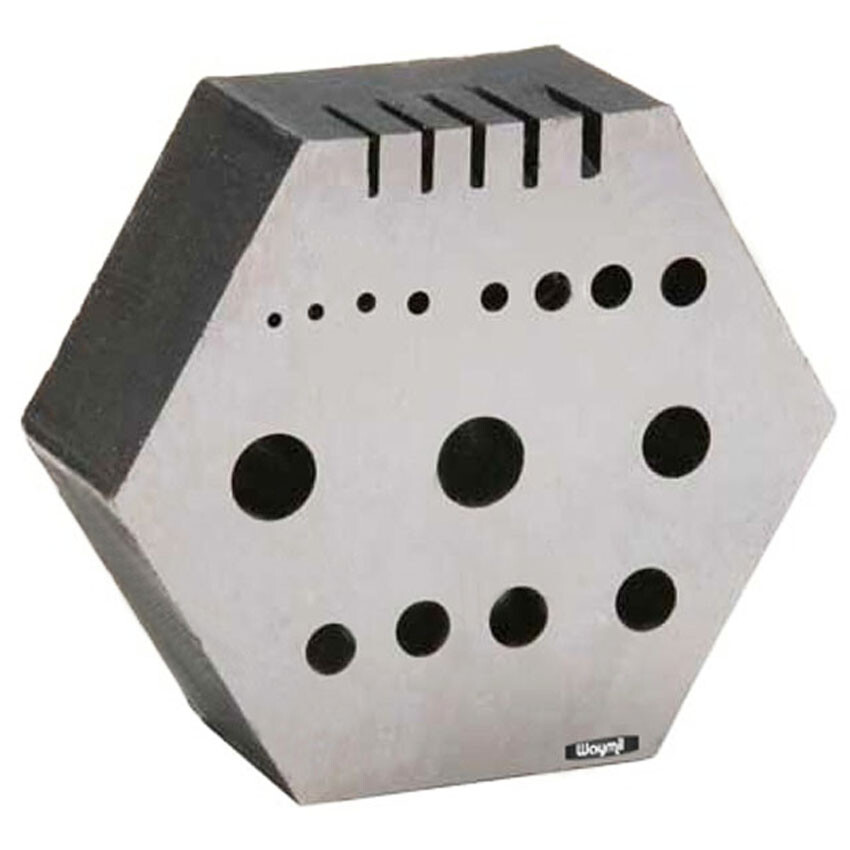 Hexagonal Riveting Anvil Jeweler Multi-Functional Bench Hex Steel Block Drilling