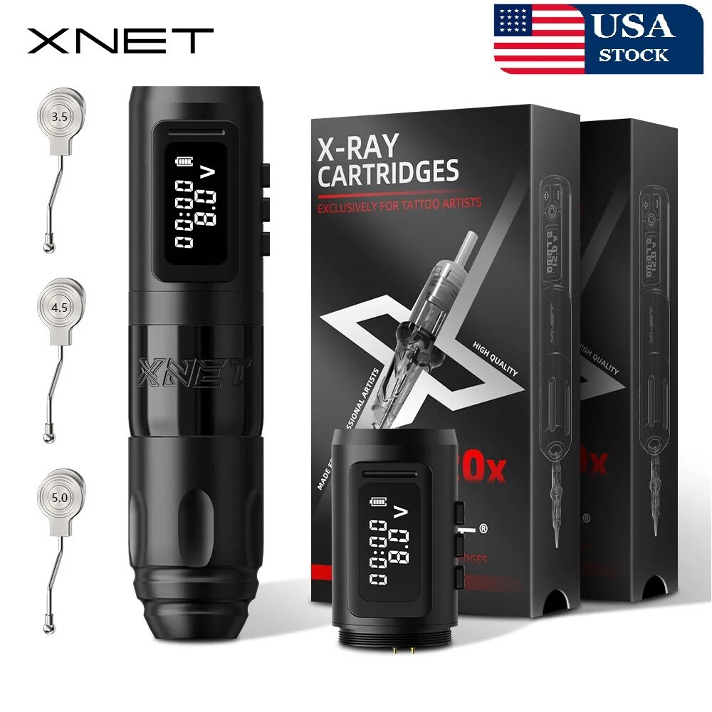 XNET Claws Wireless Tattoo Machine 1800mAh Battery Extra 3.5/4.5/5.0mm Stroke