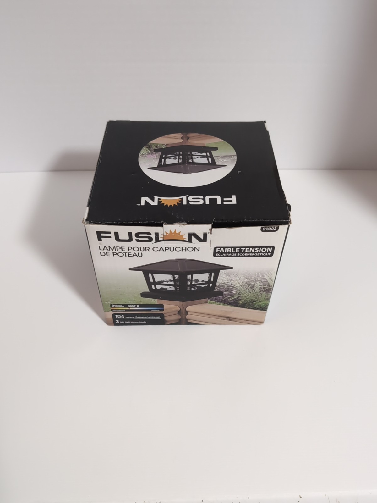 Fusion Post Cap Light Low Voltage 29023 104 Lumens Black Finish