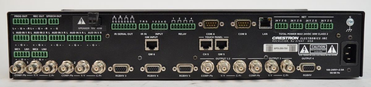 Crestron MPS-250-70V Professional Media System Controller Rackmount