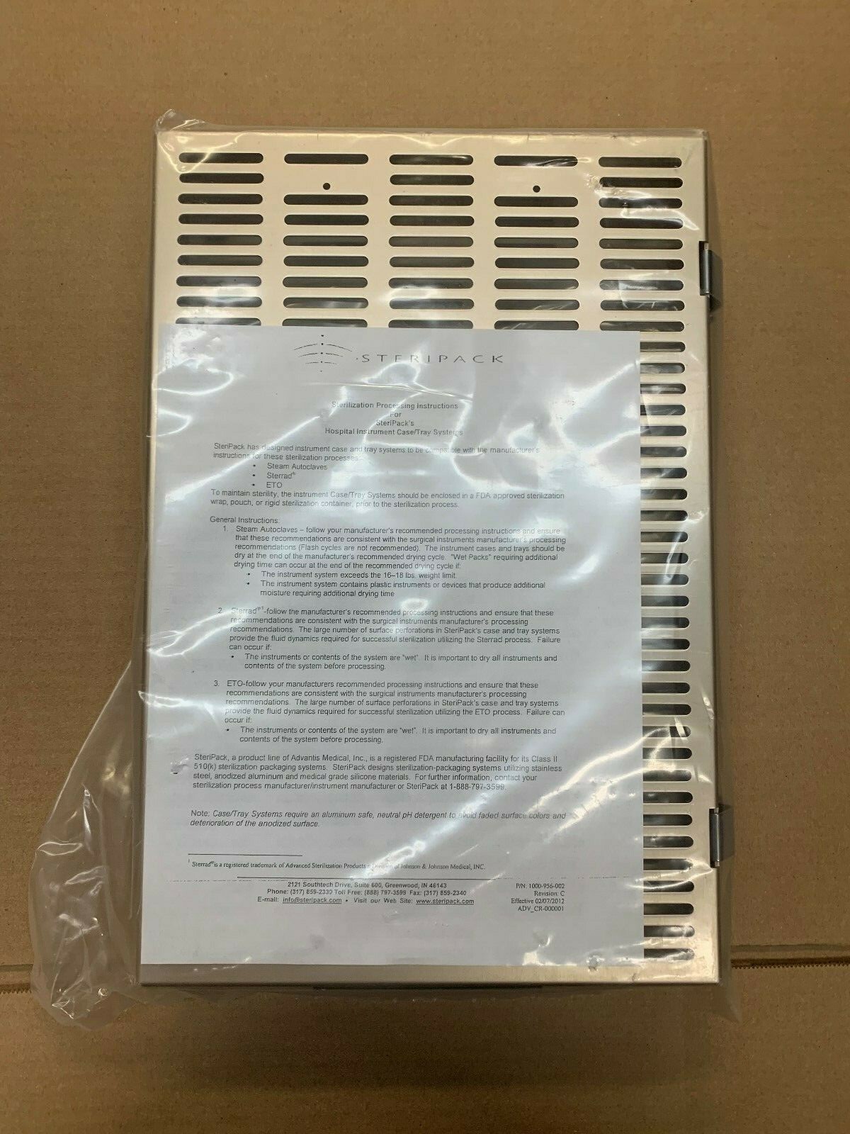 New Steripack Advantis Dental Sterilization Container Tray with Lid 15 x 10