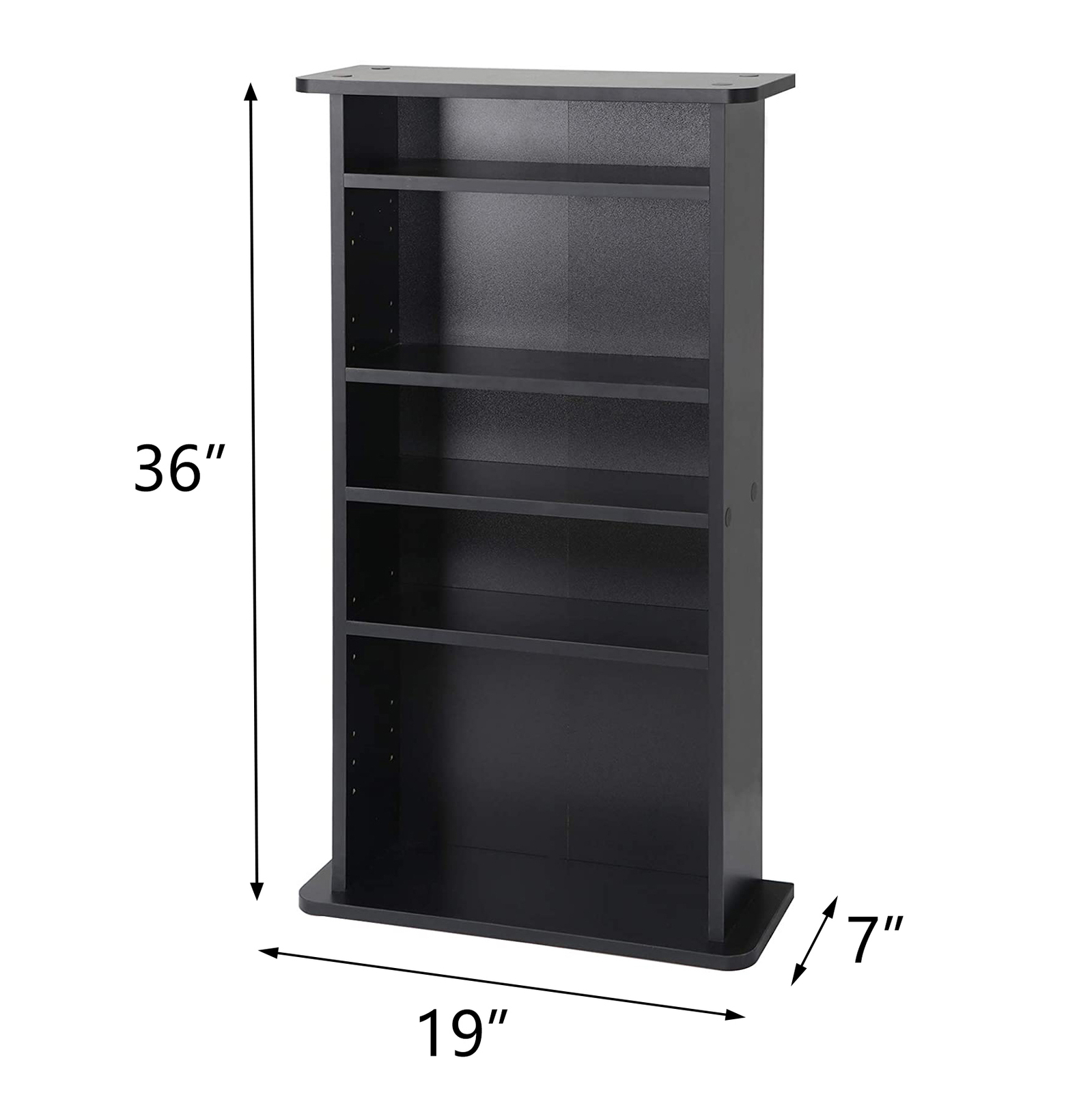 Book Shelf Storage Cabinet CD DVD Media Adjustable 5 Layers Customized Display