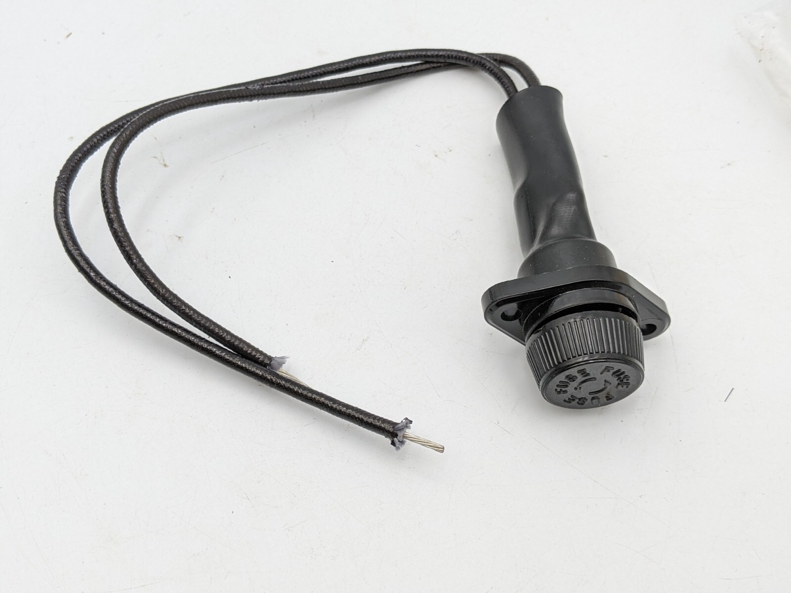 Thomas Single Fuse Holder Panel Mount for KTK Type Fuse Black