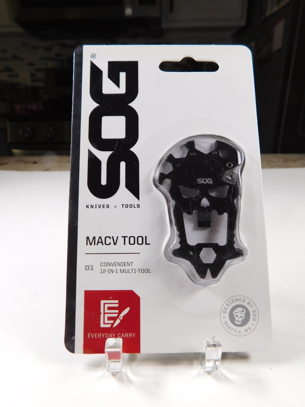SOG MACV EDC TOOL 12-1 Tools Bottle Opener EDC - BLACK - NEW