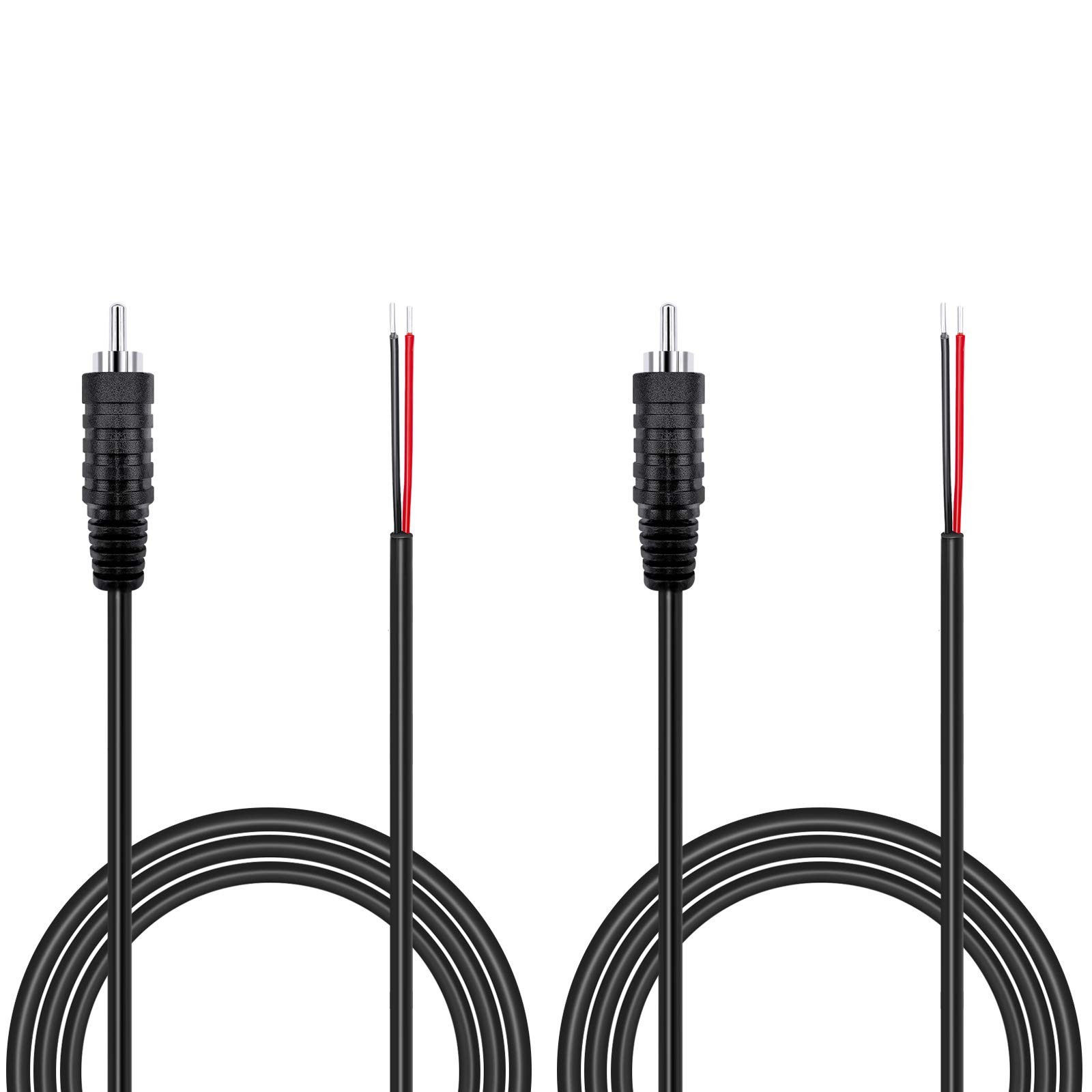 Pixelman (18AWG 6.5ft RCA to Speaker Wire Adapter Wire-6.5Ft, Black