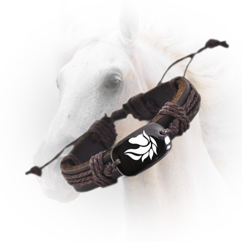 Wholesale 30 Pieces Horse Leather Adjustable Bracelet USA Seller