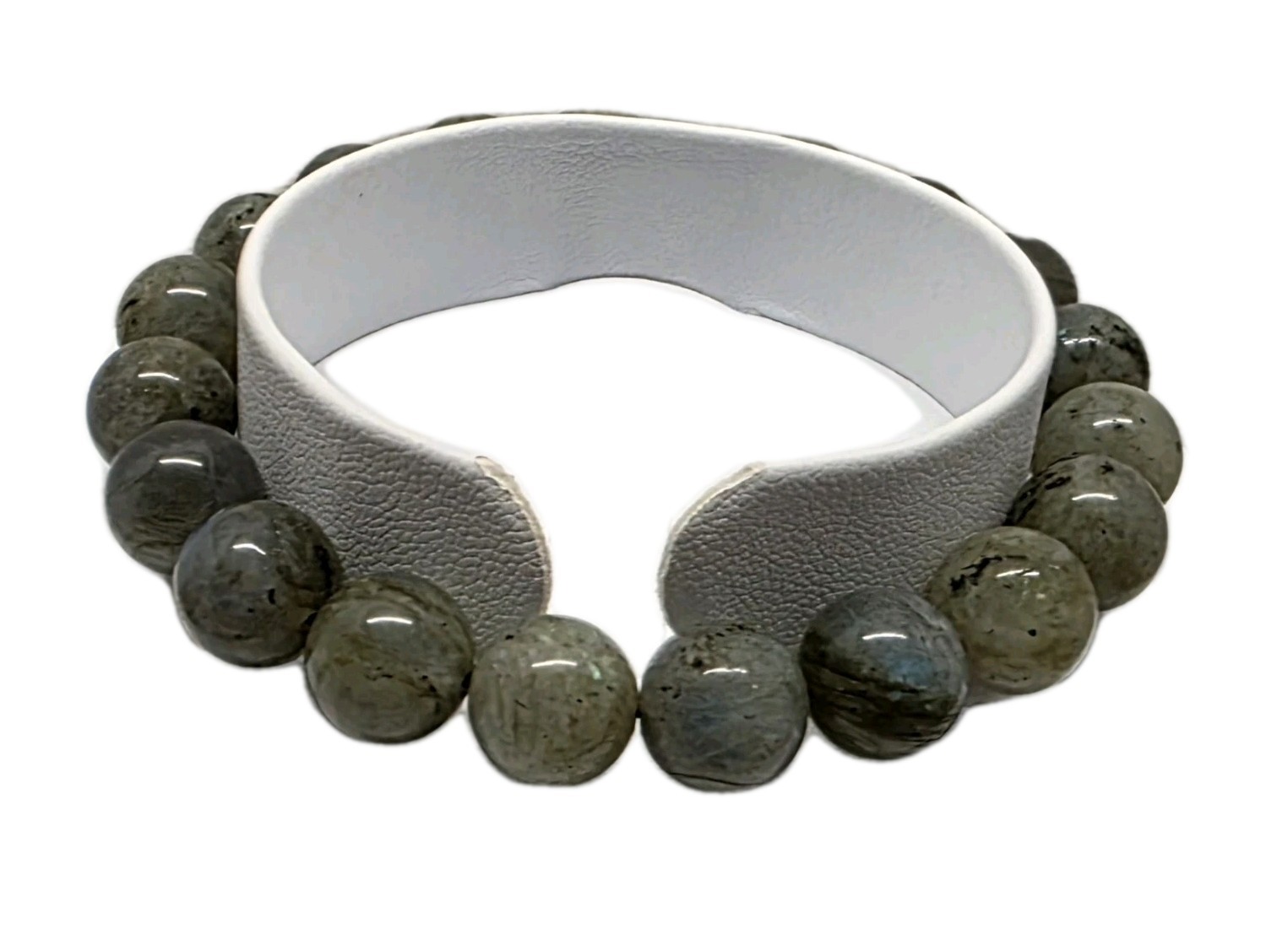 Labradorite 7 In-8 In Bracelet On Stretch Cord 8 Mm Beads Handmade